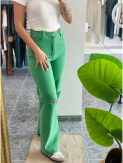 PANTALÓN denim green